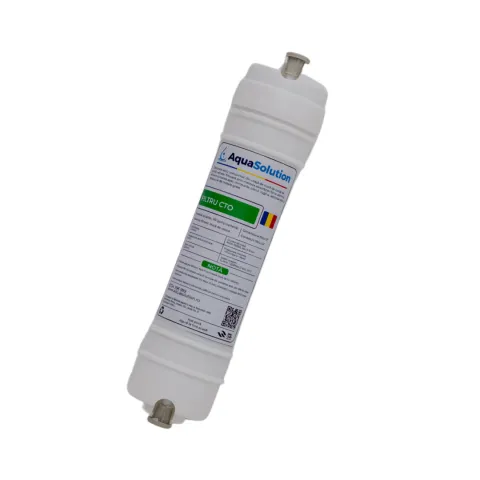 Filtru CTO-UF – Filtru carbon bloc pentru eliminarea clorului, compușilor organici și îmbunătățirea gustului.